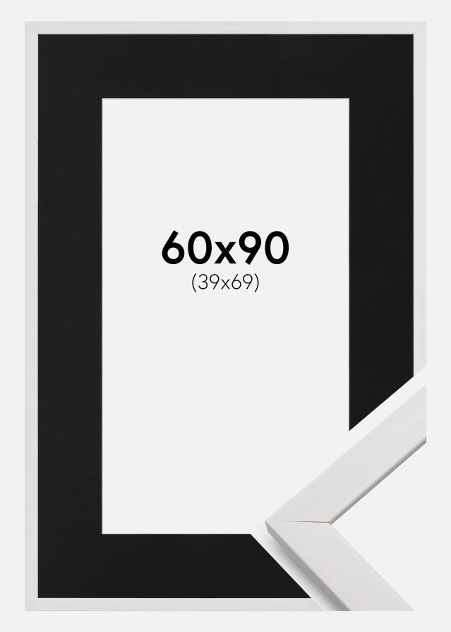 Ram med passepartou Frame Stilren White 60x90 cm - Picture Mount Black 40x70 cm
