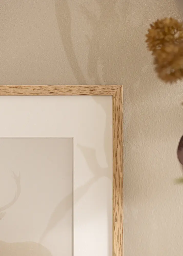 Ram med passepartou Frame Oslo Oak 60x80 cm - Picture Mount White 50x60 cm