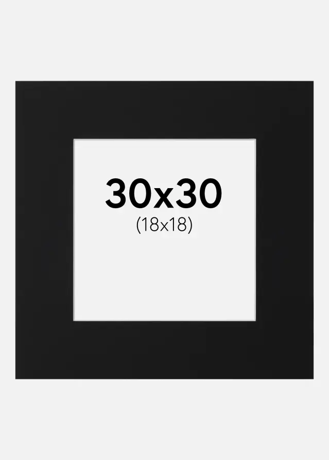 Artlink Mount Black Standard (White Core) 30x30 cm (18x18)