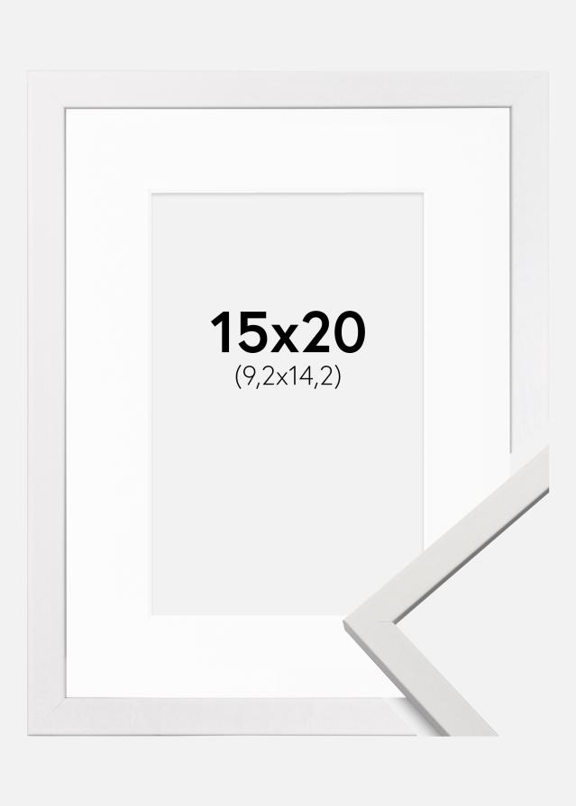 Ram med passepartou Frame Edsbyn White 15x20 cm - Picture Mount White 4x6 inches