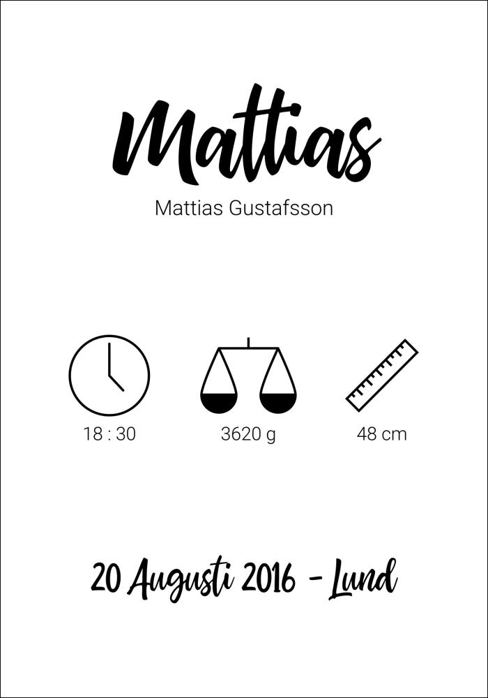 Personlig poster Birth poster