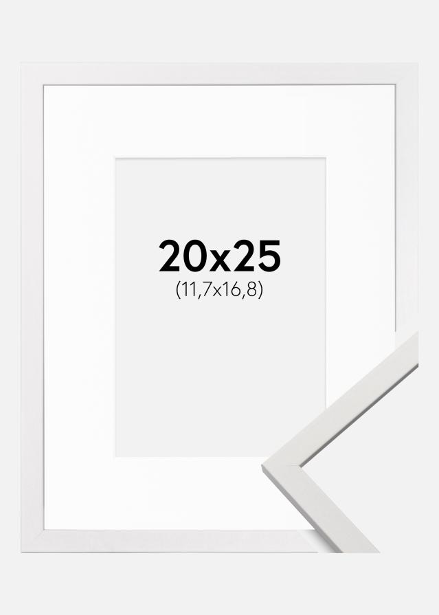 Ram med passepartou Frame Edsbyn White 20x25 cm - Picture Mount White 5x7 inches