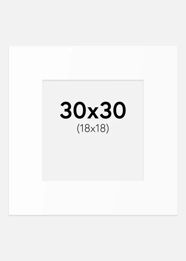 Artlink Mount White Standard (White Core) 30x30 cm (18x18)