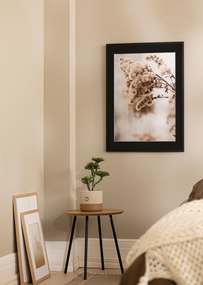 Ram med passepartou Frame Trendy Black 20x30 cm - Picture Mount Black 10x20 cm