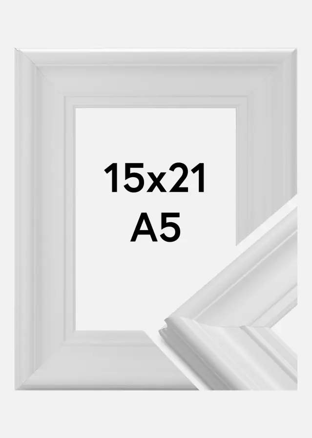 Ramverkstad Frame Mora Premium White 15x21 cm (A5)