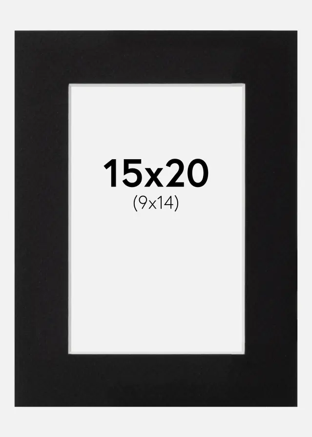 Galleri 1 Mount Canson Black (White Core) 15x20 cm (9x14)