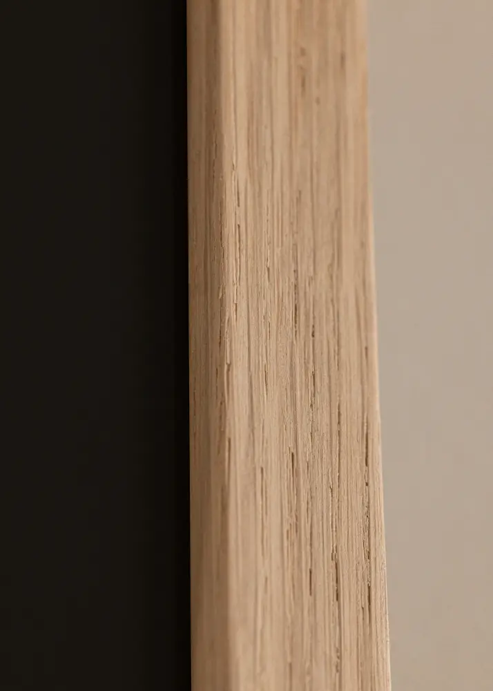 Ram med passepartou Frame Oak Wood 13x18 cm - Picture Mount Black 9x13 cm