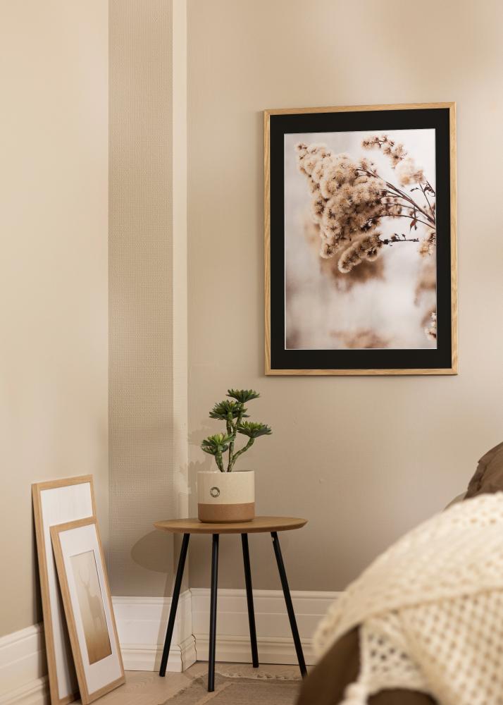 Ram med passepartou Frame Trendy Oak 20x30 cm - Picture Mount Black 10x20 cm