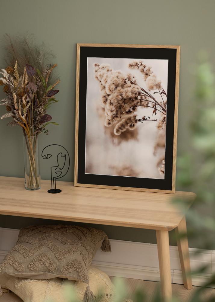 Ram med passepartou Frame Trendy Oak 20x30 cm - Picture Mount Black 10x20 cm