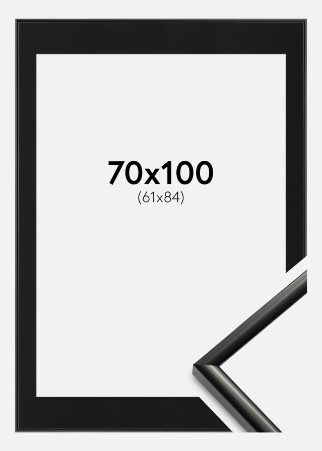 Ram med passepartou Frame New Lifestyle Black 70x100 cm - Picture Mount Black 62x85 cm