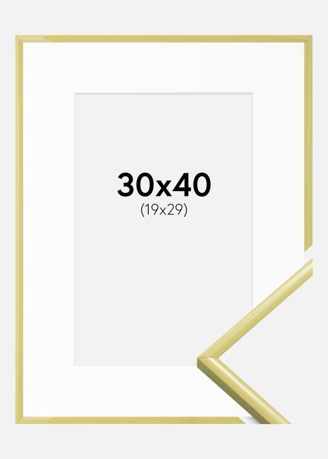 Ram med passepartou Frame New Lifestyle Pale Yellow 30x40 cm - Picture Mount White 20x30 cm