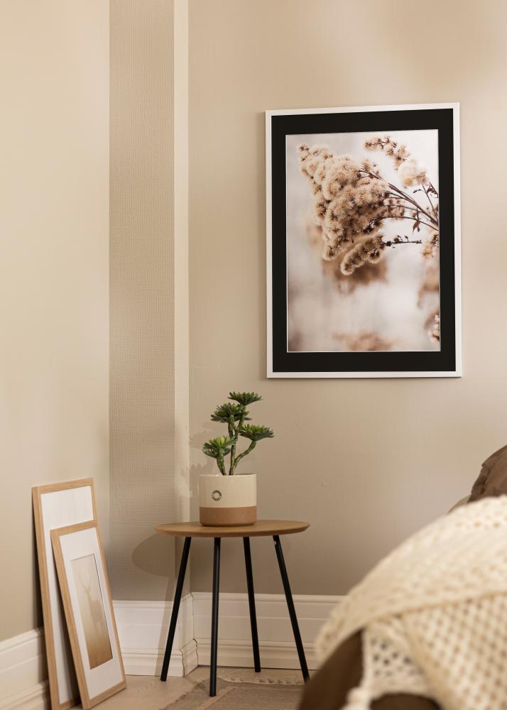 Ram med passepartou Frame Trendy White 20x25 cm - Picture Mount Black 14x18 cm