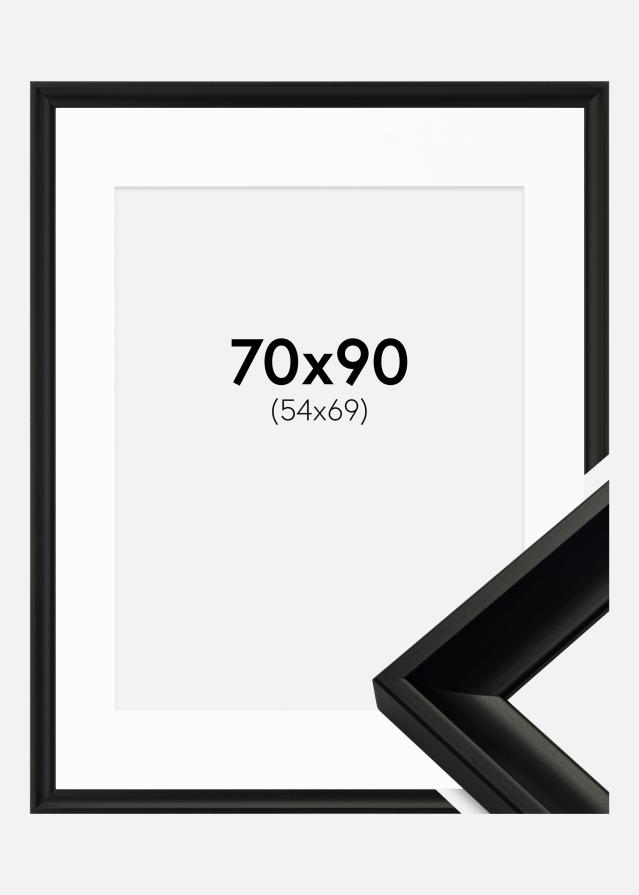 Ram med passepartou Frame Öjaren Black 70x90 cm - Picture Mount White 55x70 cm