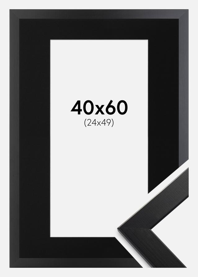 Ram med passepartou Frame Trendline Black 40x60 cm - Picture Mount Black 25x50 cm