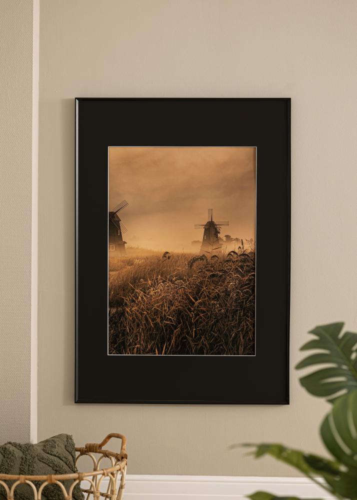 Ram med passepartou Frame Desire Black 60x80 cm - Picture Mount Black 50x70 cm