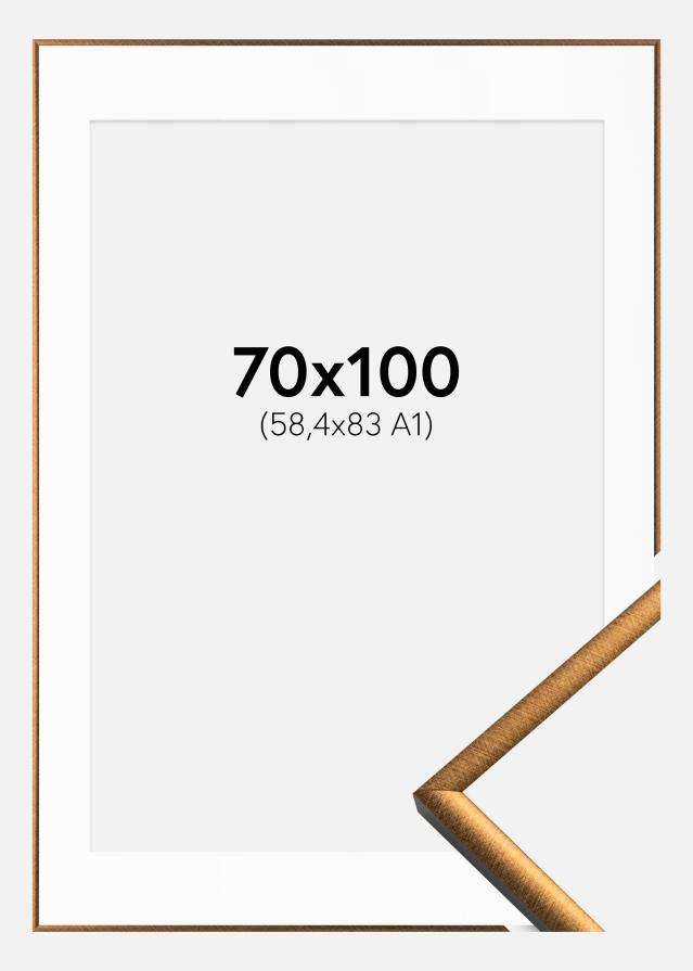 Ram med passepartou Frame New Lifestyle Bronze 70x100 cm - Picture Mount White 59,4x84 cm (A1)