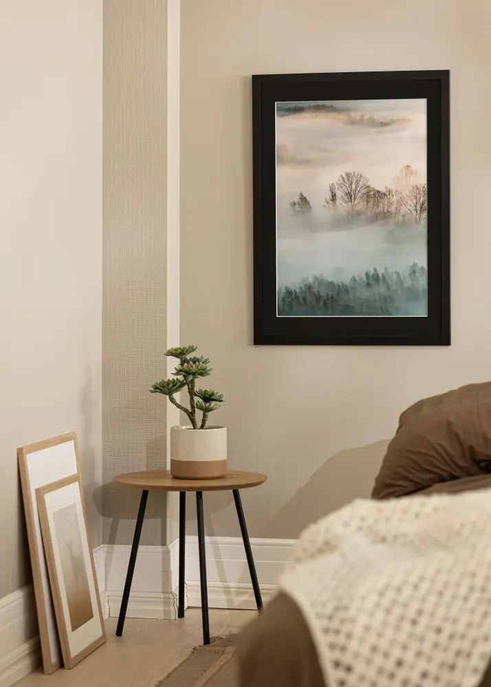 Ram med passepartou Frame Trendline Black 42x59.4 cm (A2) - Picture Mount Black 25x38 cm