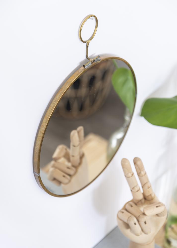 House Doctor Mirror House Doctor Loop Brass 22 cm Ø