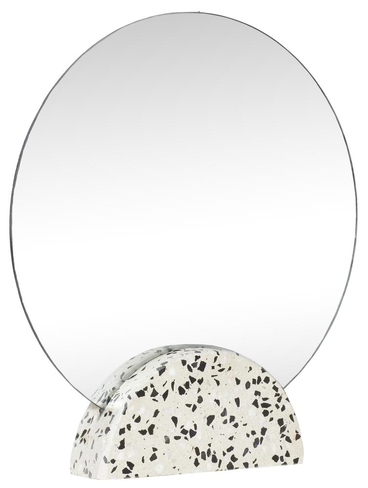 Hübsch Table mirror Terrazzo ll White