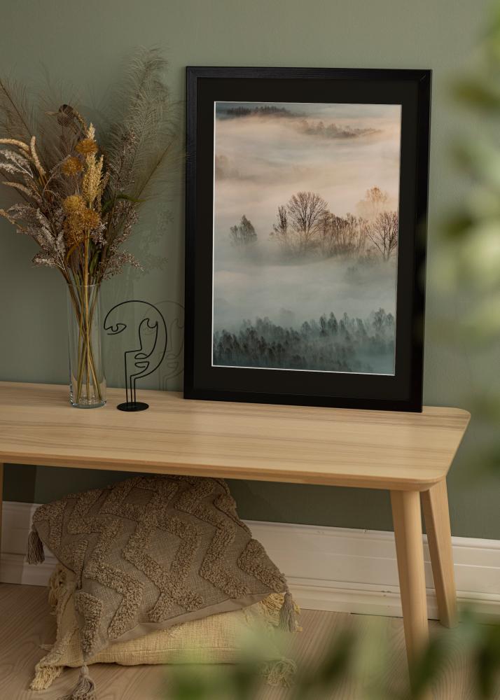 Ram med passepartou Frame Trendline Black 30x40 cm - Picture Mount Black 20x28 cm