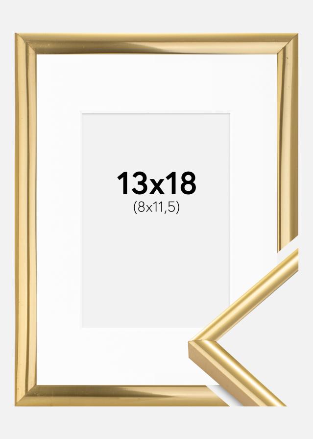 Ram med passepartou Frame Victoria Gold 13x18 cm - Picture Mount White 9x12 cm