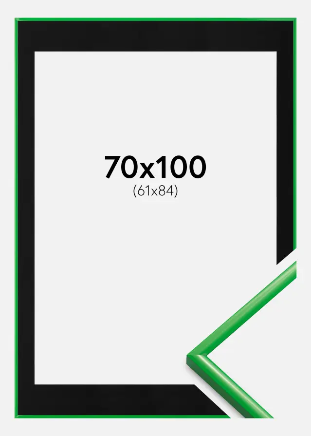 Ram med passepartou Frame New Lifestyle Grass Green 70x100 cm - Picture Mount Black 62x85 cm