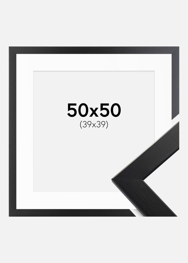 Ram med passepartou Frame Trendline Black 50x50 cm - Picture Mount White 40x40 cm