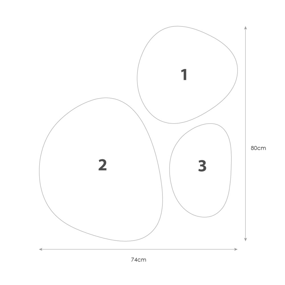 Incado Mirror Set Clear - 3 pieces