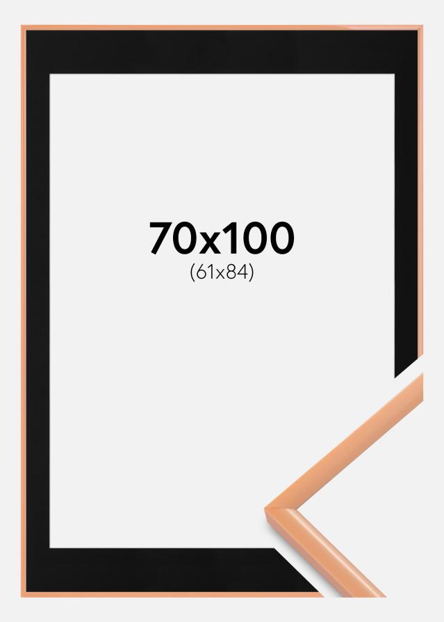 Ram med passepartou Frame New Lifestyle Apricot 70x100 cm - Picture Mount Black 62x85 cm