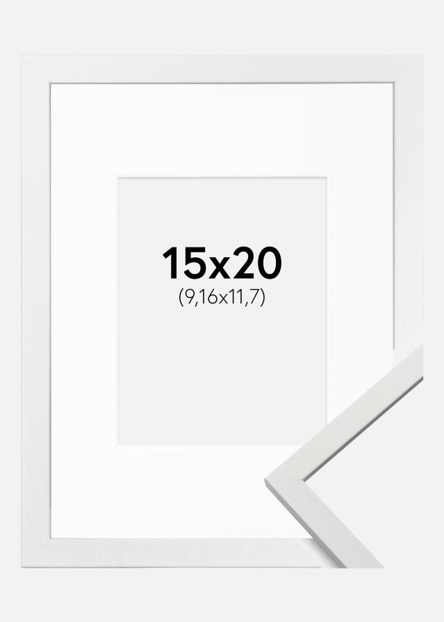 Ram med passepartou Frame Edsbyn White 15x20 cm - Picture Mount White 4x5 inches