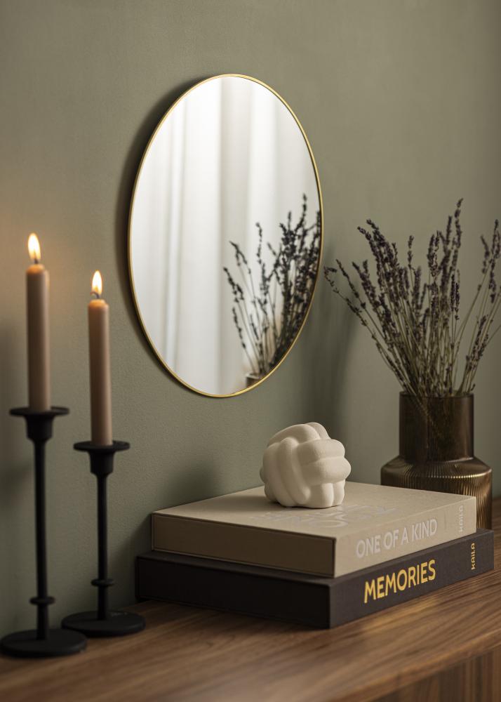 KAILA KAILA Round Mirror - Thin Brass 40 cm Ø