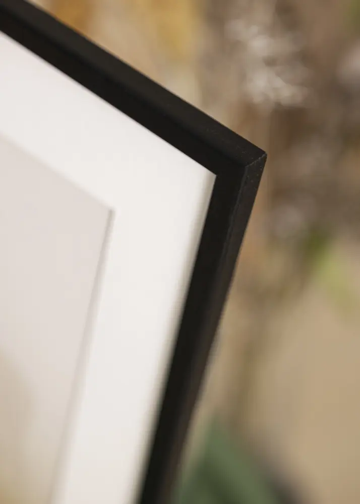Ram med passepartou Frame Kaspar Black 50x50 cm - Picture Mount White 40x40 cm