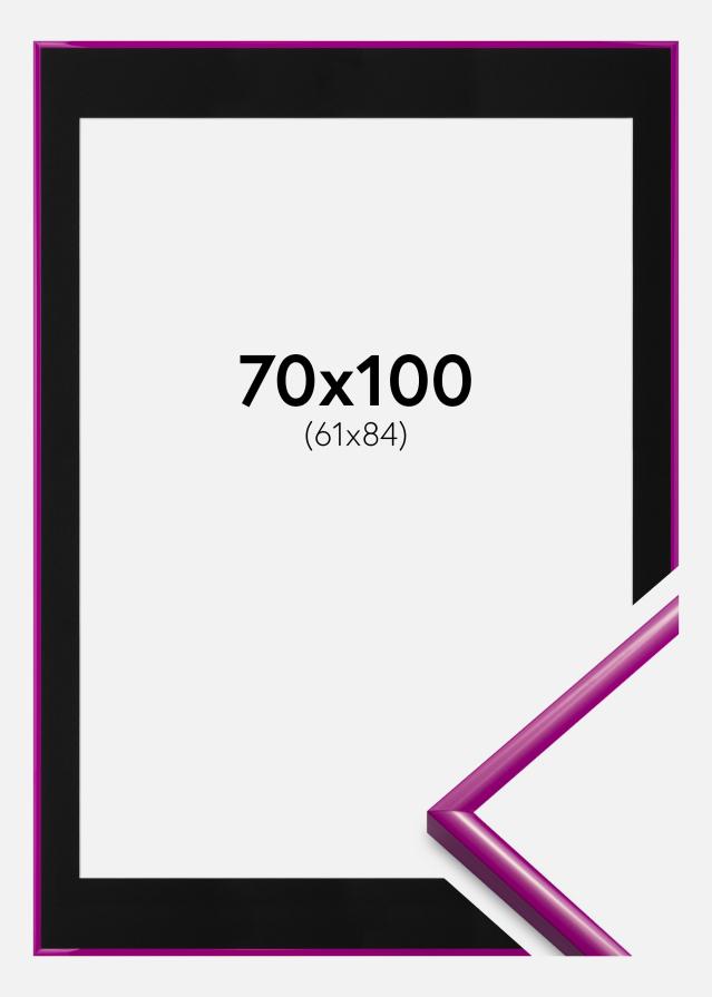 Ram med passepartou Frame New Lifestyle Fuchsia 70x100 cm - Picture Mount Black 62x85 cm