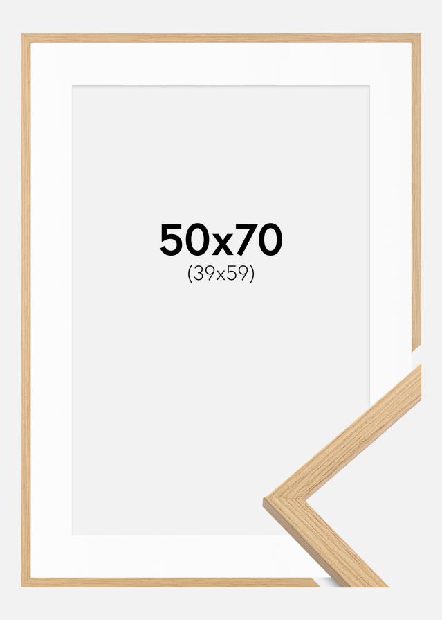 Ram med passepartou Frame Galant Oak 50x70 cm - Picture Mount White 40x60 cm