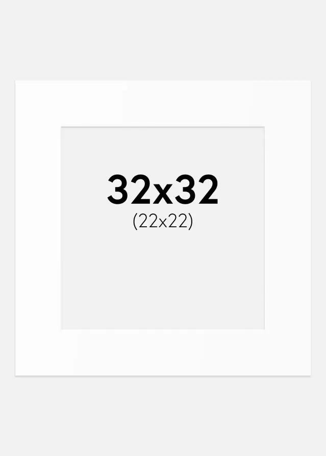 Artlink Mount White Standard (White Core) 32x32 cm (22x22)