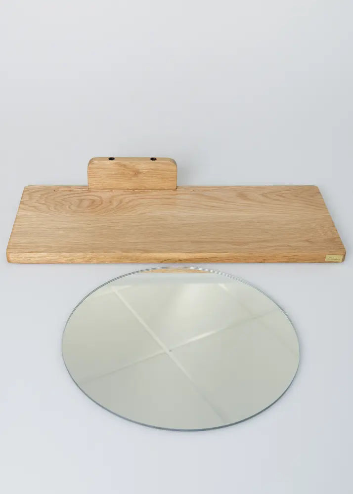 Hübsch Mirror Round Shelf 26x50 cm