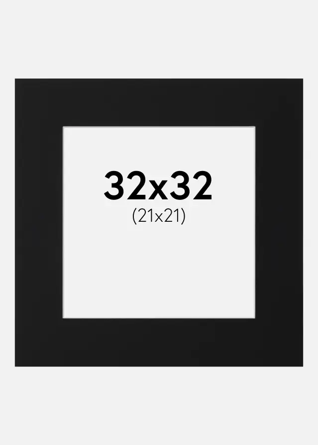 Artlink Mount Black Standard (White Core) 32x32 cm (21x21)