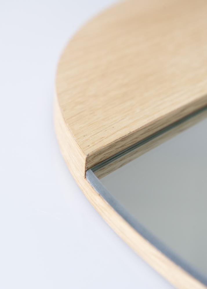 Hübsch Mirror Circle Oak 50 cm Ø