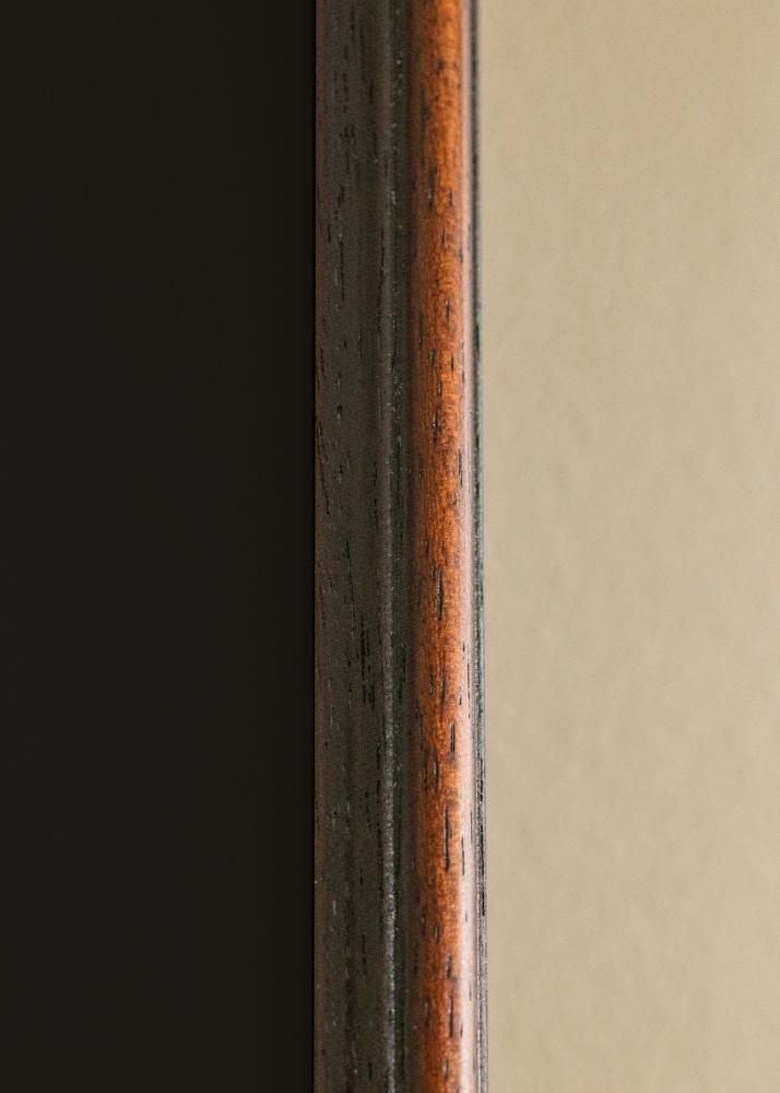 Ram med passepartou Frame Horndal Walnut 50x60 cm - Picture Mount Black 14x18 inches