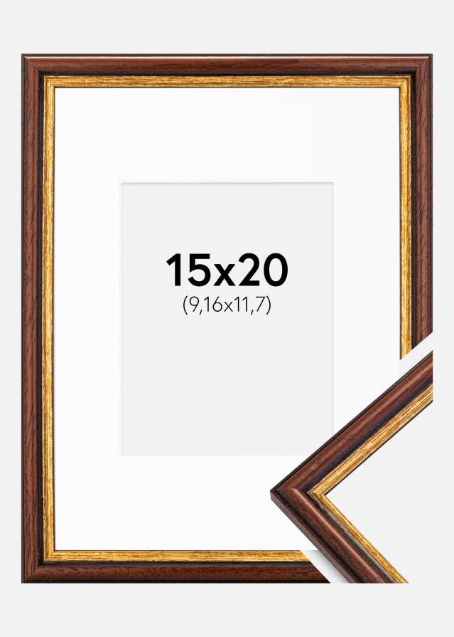 Ram med passepartou Frame Horndal Brown 15x20 cm - Picture Mount White 4x5 inches