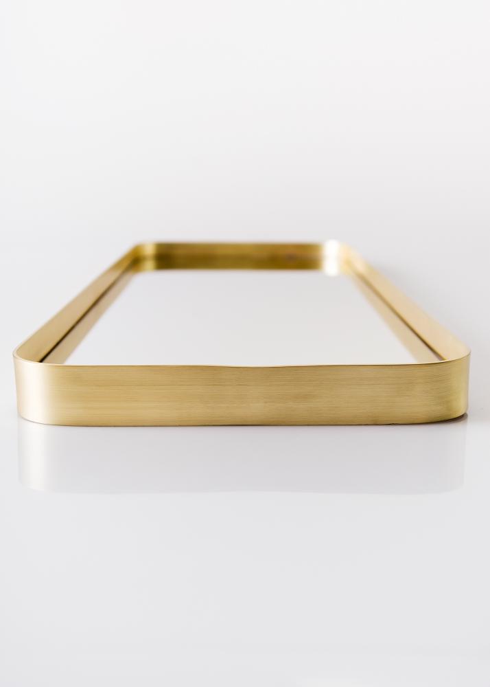 Hübsch Mirror Square Brass 31x76 cm