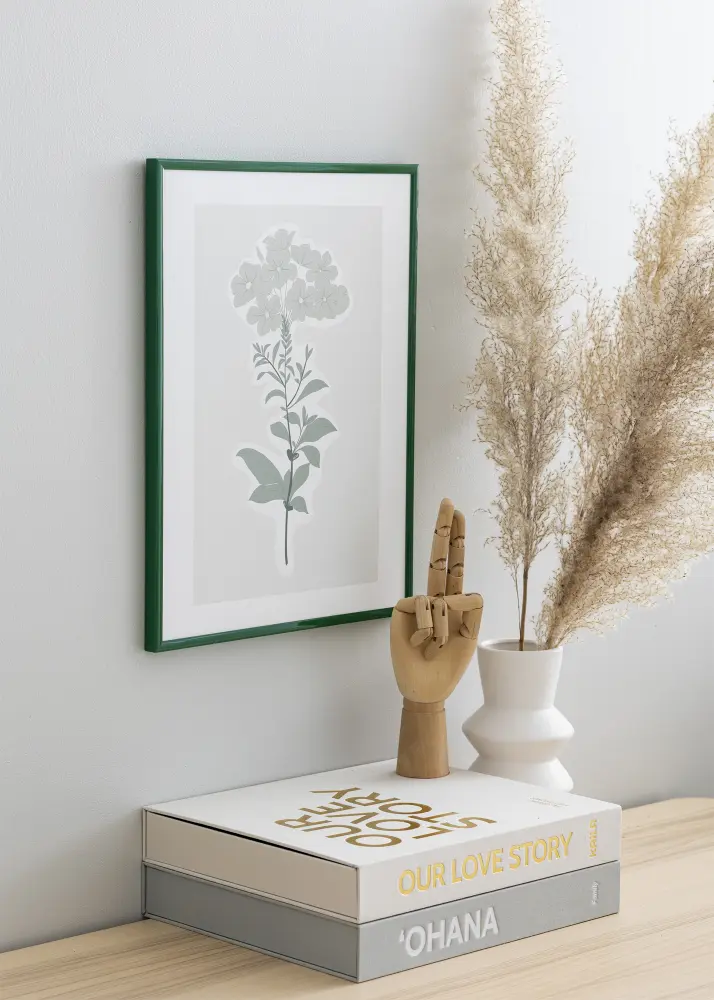 Ram med passepartou Frame New Lifestyle Moss Green 50x70 cm - Picture Mount White 33x56 cm