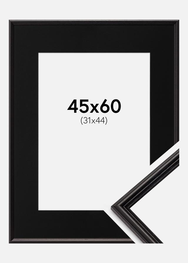 Ram med passepartou Frame Horndal Black 45x60 cm - Picture Mount Black 32x45 cm