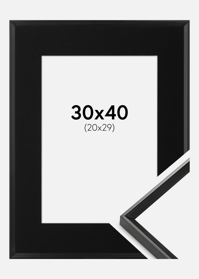 Ram med passepartou Frame Desire Black 30x40 cm - Picture Mount Black 21x30 cm