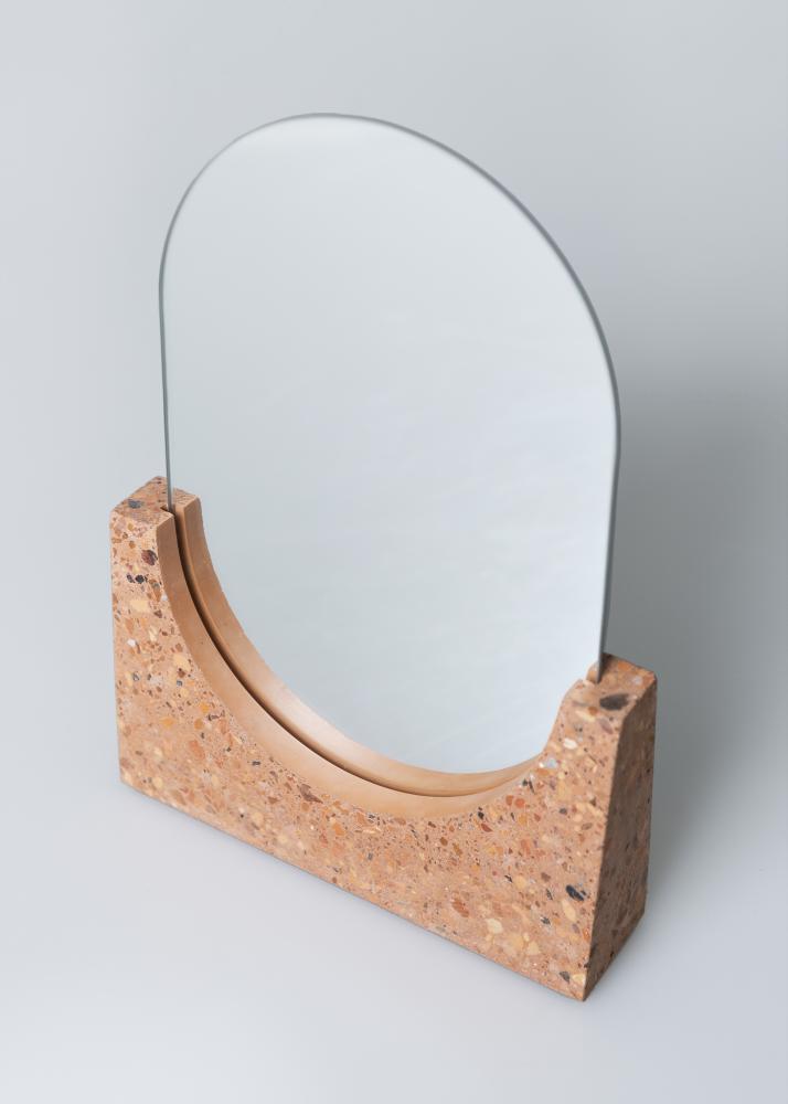Hübsch Table mirror Terrazzo Red