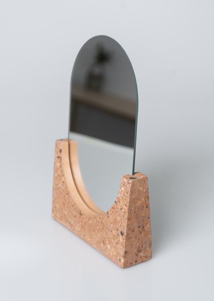 Hübsch Table mirror Terrazzo Red