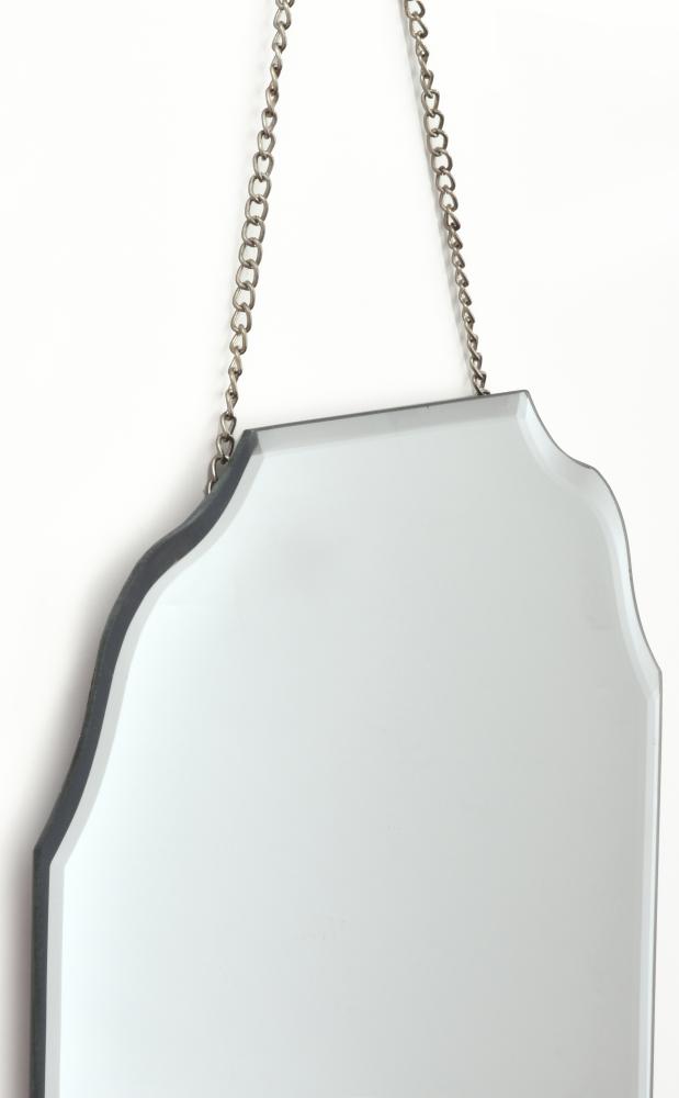 Innova Editions Mirror Rectangular Vintage Bevelled Edge with Chain Hanger 30x40 cm