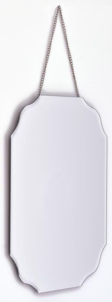 Innova Editions Mirror Rectangular Vintage Bevelled Edge with Chain Hanger 30x40 cm