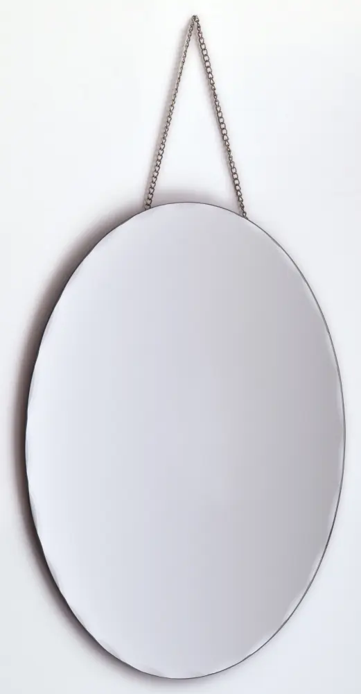 Innova Editions Mirror Round Vintage Bevelled Edge with Chain Hanger 40 cm ø