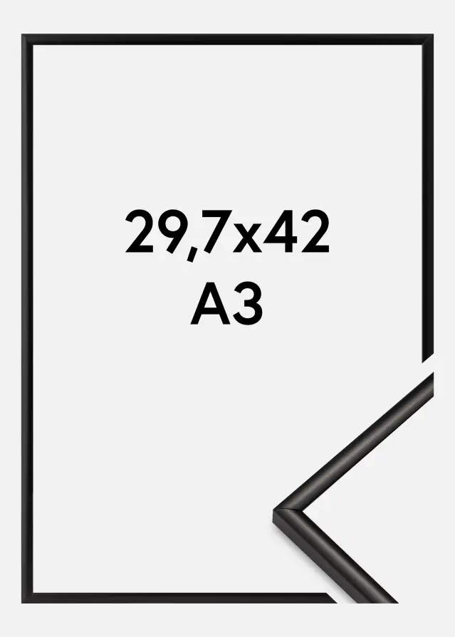 BGA Frame Scandi Acrylic glass Matt Black 29.7x42 cm (A3)